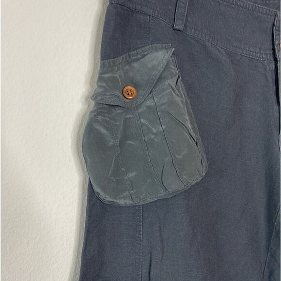 DIESEL LINEN CARGO SILK POCKETS WOMEN'S SHORTS SIZE 31 - Picture 5 of 8